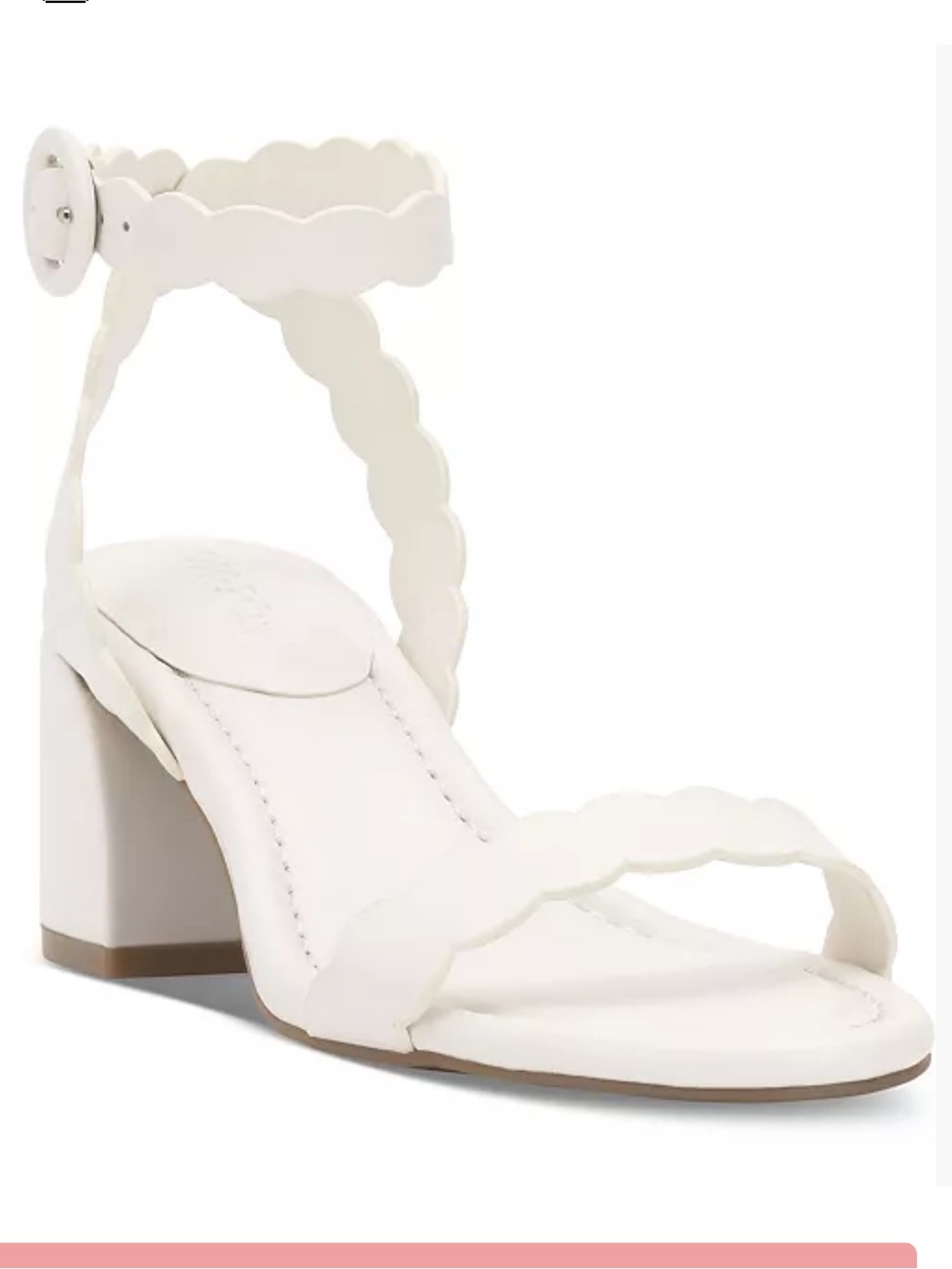 ON 34TH Women's Pathina Scalloped Block Heel Sandals NWOB